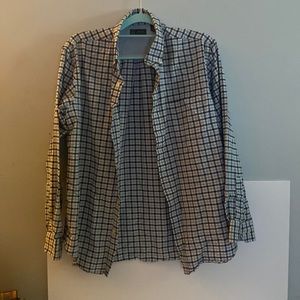 Blue plaid casual shirt